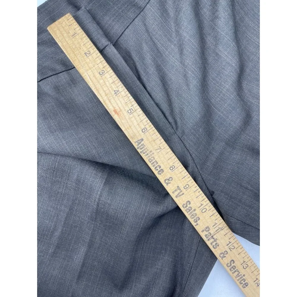 Nine West Women's Gray Flat Front Flare Leg Suit Dress Pants Size 6